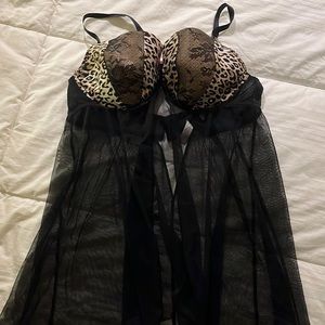 Cicaque baby doll with animal print accent, 22/24 plus size